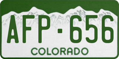 CO license plate AFP656