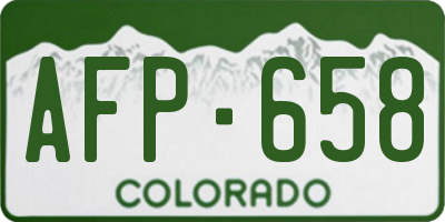 CO license plate AFP658
