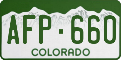 CO license plate AFP660
