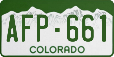 CO license plate AFP661