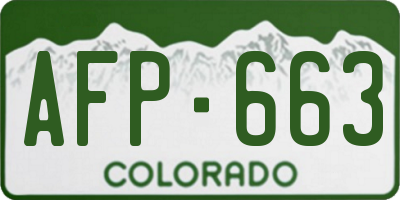 CO license plate AFP663