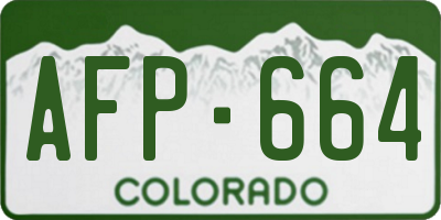 CO license plate AFP664