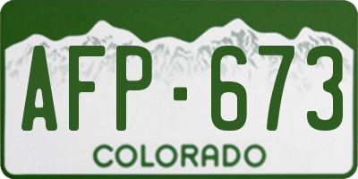 CO license plate AFP673
