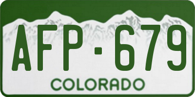 CO license plate AFP679