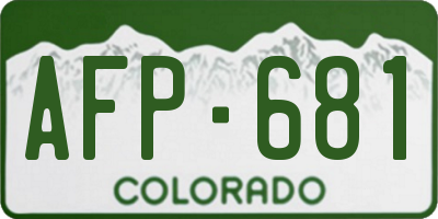 CO license plate AFP681