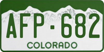 CO license plate AFP682