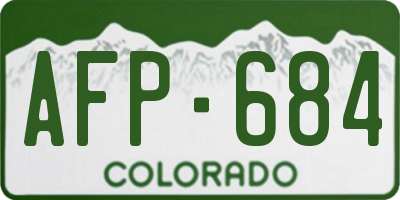 CO license plate AFP684