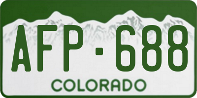 CO license plate AFP688