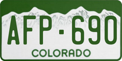 CO license plate AFP690