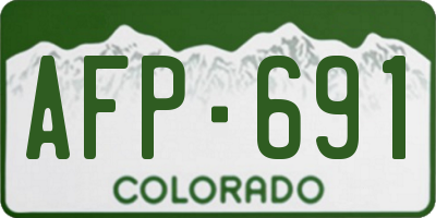 CO license plate AFP691
