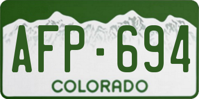 CO license plate AFP694