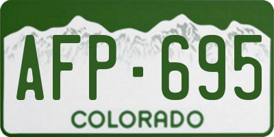 CO license plate AFP695