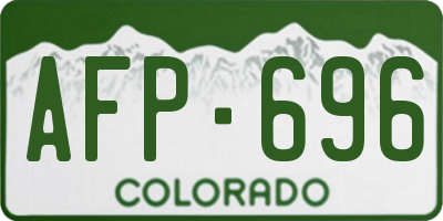 CO license plate AFP696