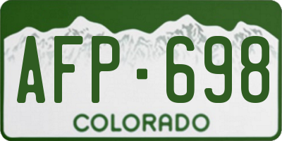 CO license plate AFP698