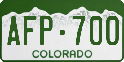 CO license plate AFP700