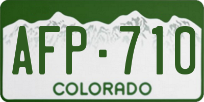 CO license plate AFP710