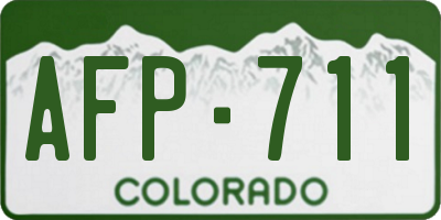 CO license plate AFP711