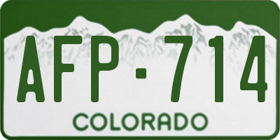 CO license plate AFP714