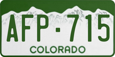 CO license plate AFP715