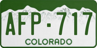CO license plate AFP717