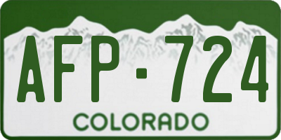 CO license plate AFP724