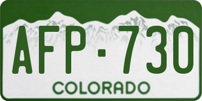 CO license plate AFP730