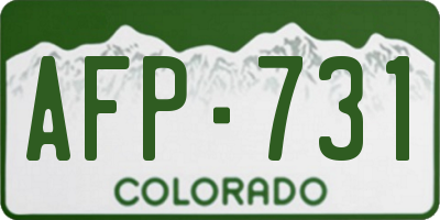 CO license plate AFP731