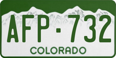 CO license plate AFP732