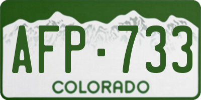 CO license plate AFP733
