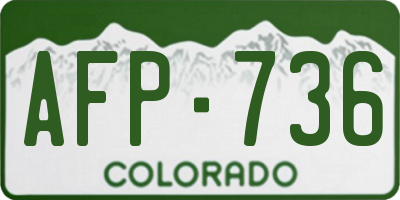 CO license plate AFP736