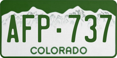 CO license plate AFP737