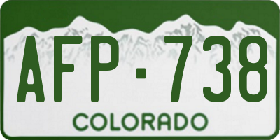 CO license plate AFP738