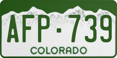 CO license plate AFP739