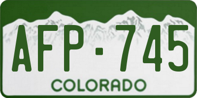 CO license plate AFP745