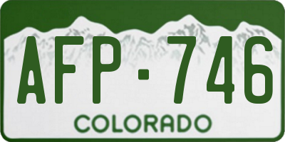 CO license plate AFP746