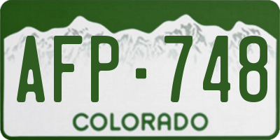 CO license plate AFP748