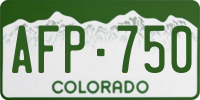 CO license plate AFP750