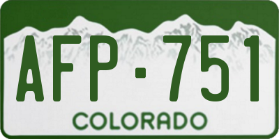 CO license plate AFP751