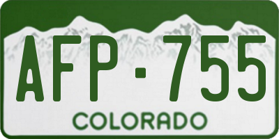 CO license plate AFP755