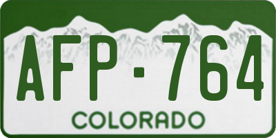CO license plate AFP764