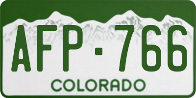 CO license plate AFP766