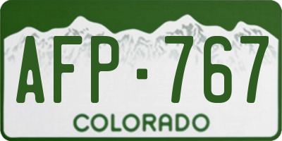 CO license plate AFP767