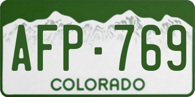 CO license plate AFP769