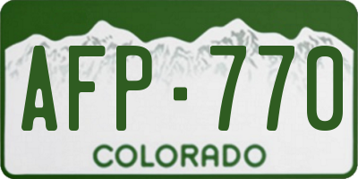 CO license plate AFP770