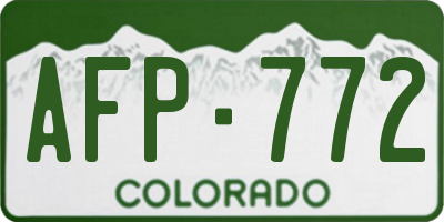 CO license plate AFP772