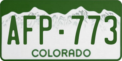 CO license plate AFP773