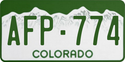 CO license plate AFP774