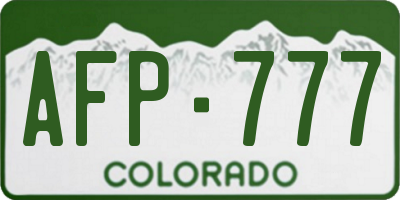 CO license plate AFP777