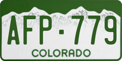 CO license plate AFP779