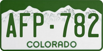 CO license plate AFP782